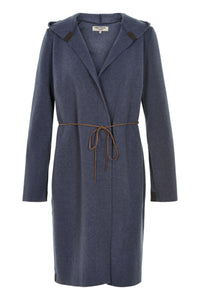 CARDIGAN WITH BELT - 7111 - DEEP BLUE