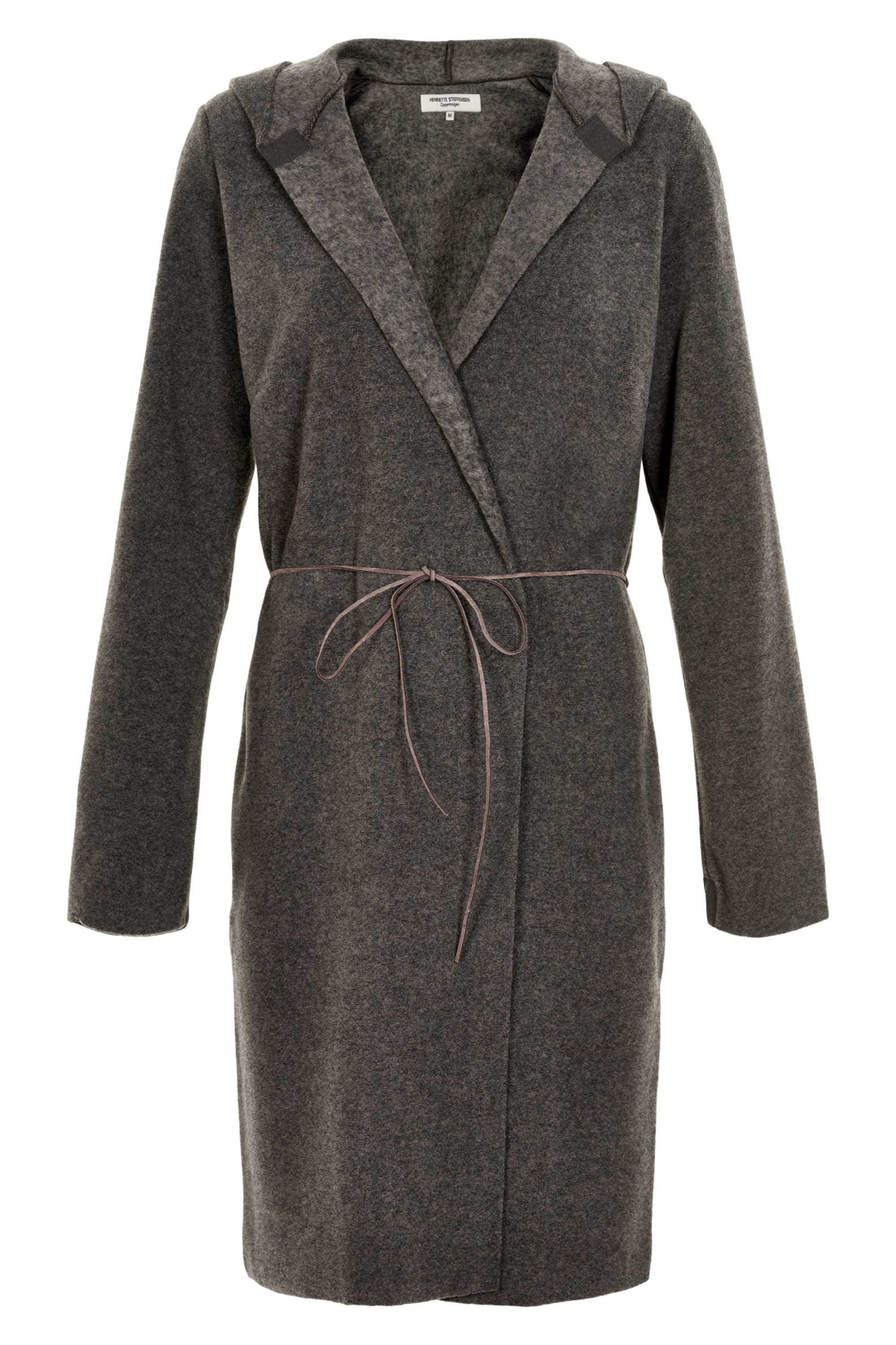HENRIETTE STEFFENSEN COPENHAGEN CARDIGAN WITH BELT - 7111 CARDIGANS GREY 905
