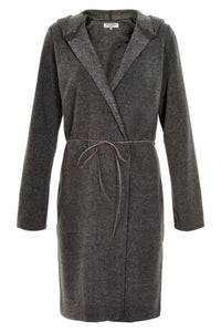 CARDIGAN WITH BELT - 7111 - GREY