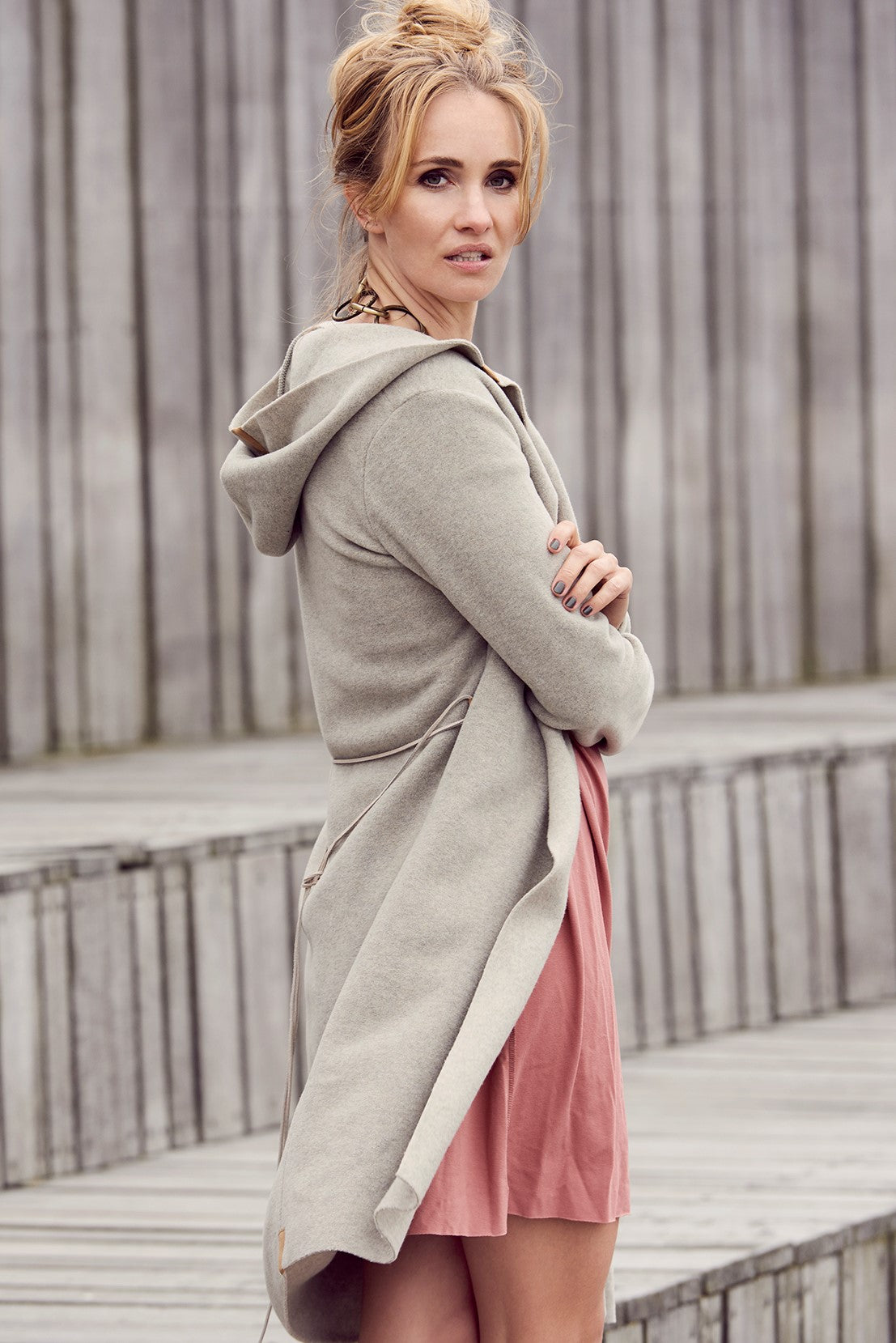 HENRIETTE STEFFENSEN COPENHAGEN CARDIGAN WITH BELT - 7111 CARDIGANS SAND 805