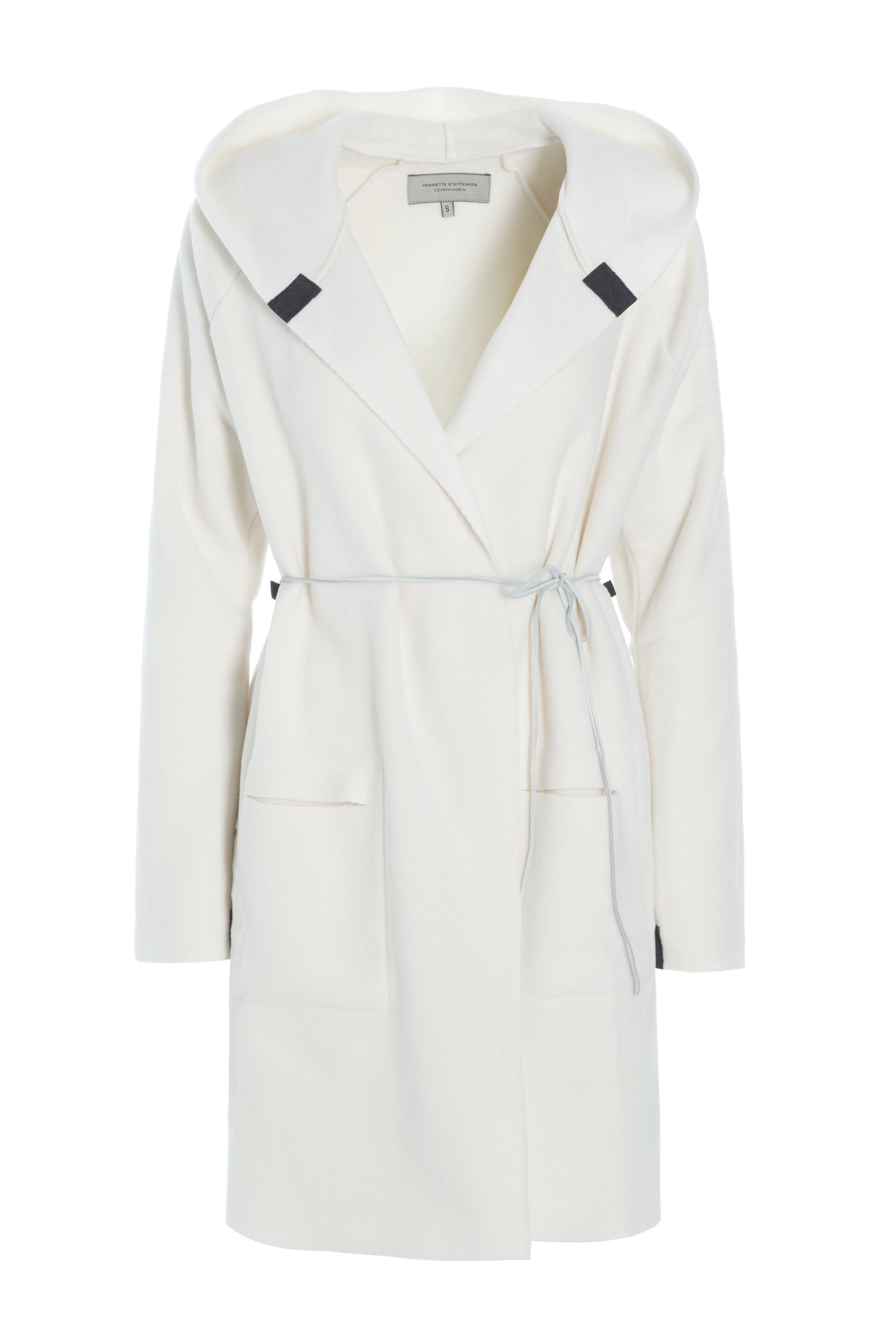 HENRIETTE STEFFENSEN COPENHAGEN CARDIGAN WITH BELT - 7126 CARDIGANS OFF WHITE 802