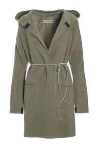 CARDIGAN WITH BELT - 7126 - OLIVE