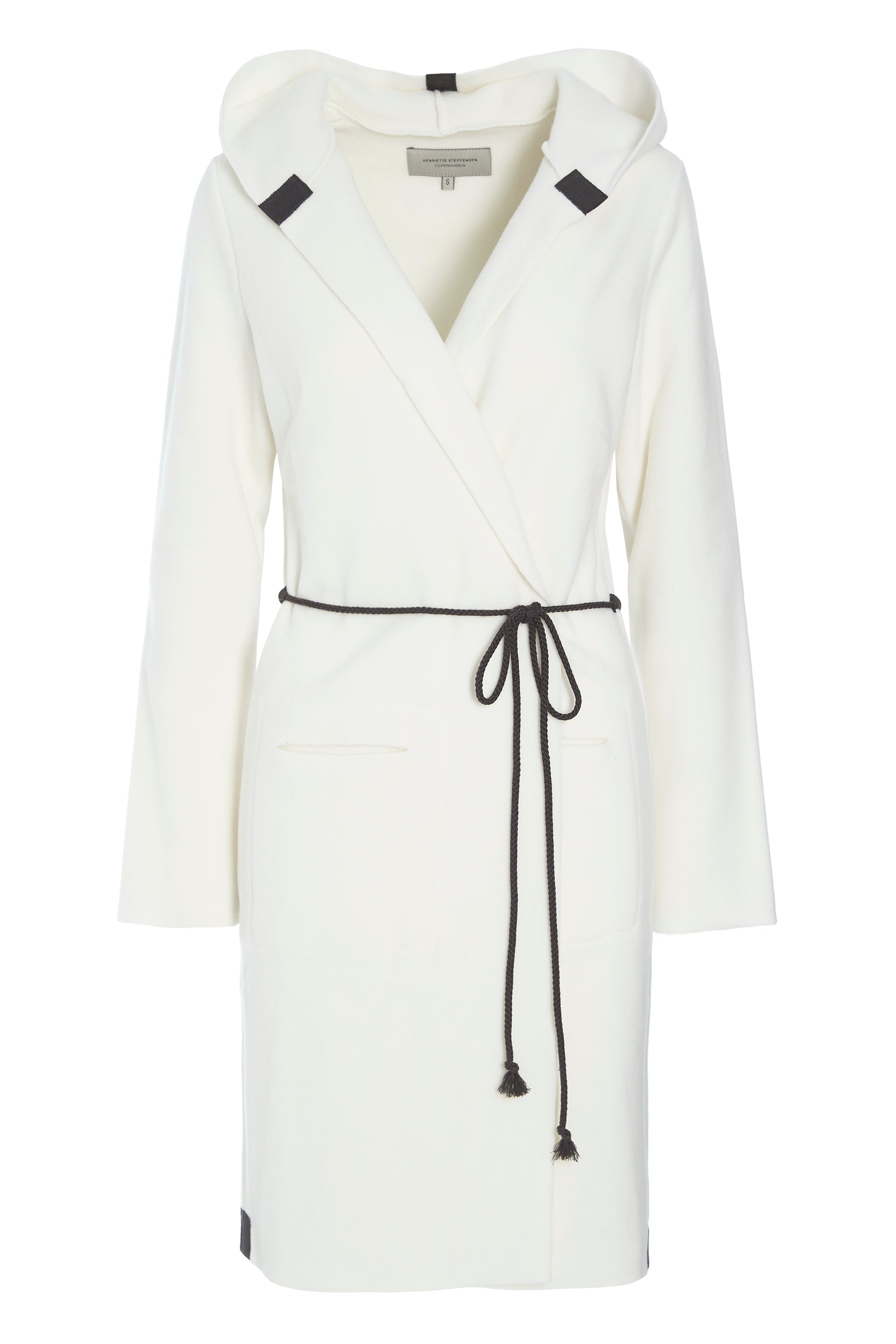 HENRIETTE STEFFENSEN COPENHAGEN CARDIGAN WITH BELT - 7151 CARDIGANS OFF WHITE 802