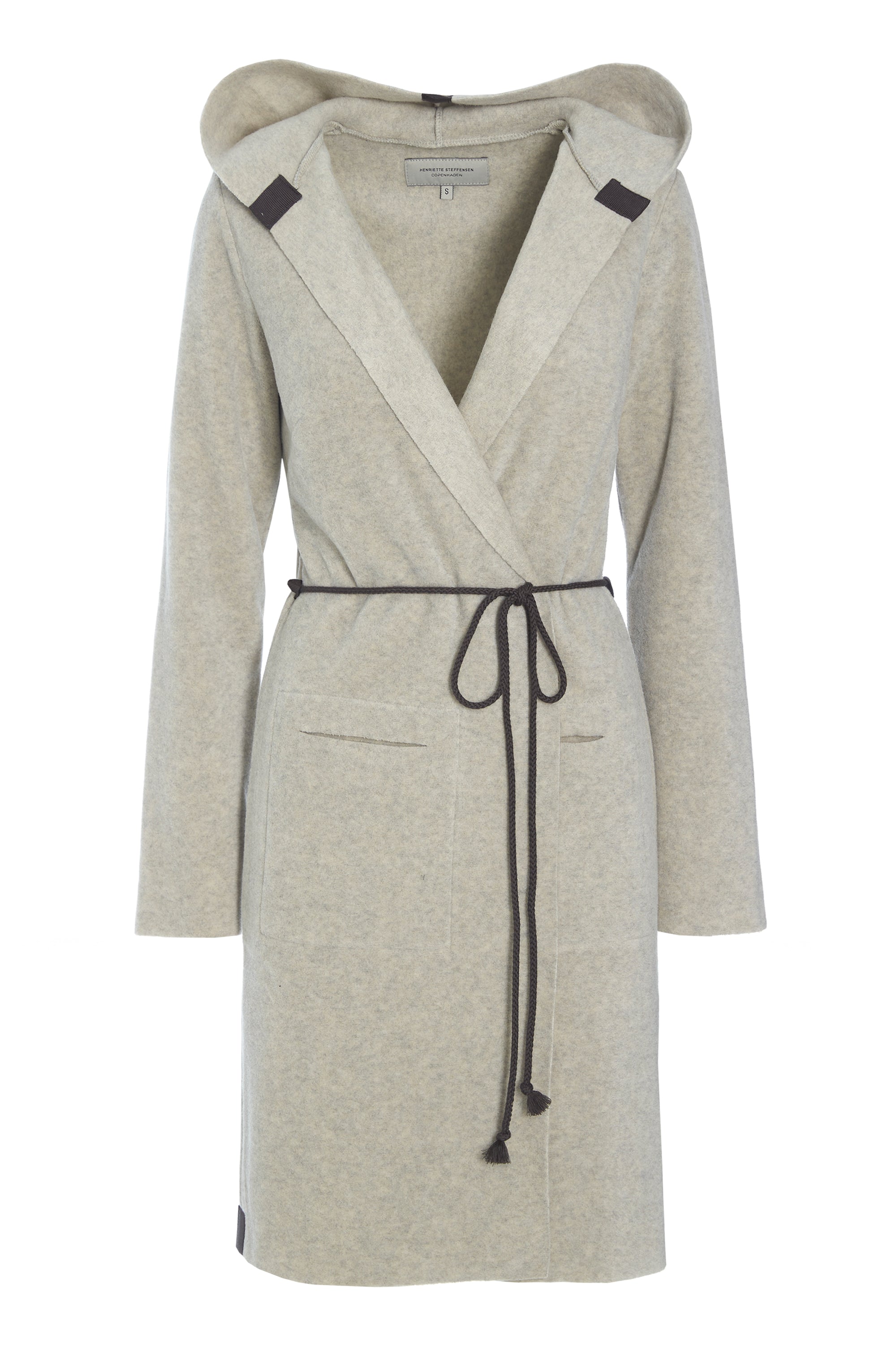 HENRIETTE STEFFENSEN COPENHAGEN CARDIGAN WITH BELT - 7151 CARDIGANS SAND 805
