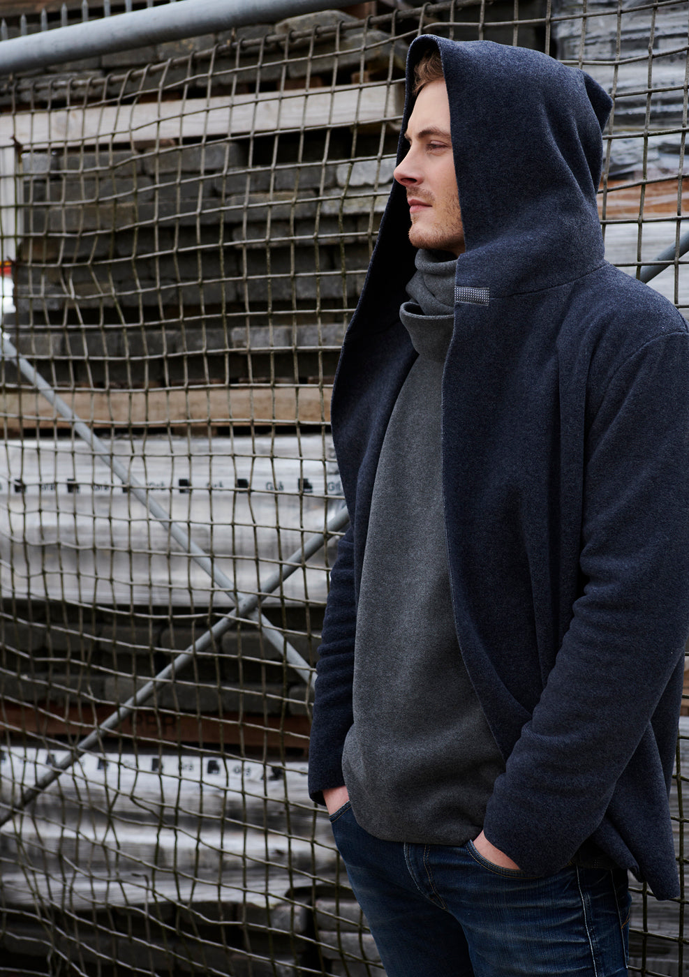 CARL BY STEFFENSEN COPENHAGEN CARDIGAN WITH HOOD - 1002C CARDIGANS DEEP BLUE 502