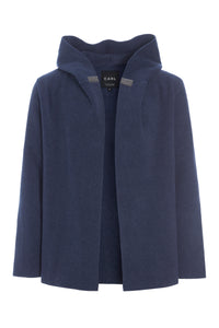 CARDIGAN WITH HOOD - 1002C - DENIM