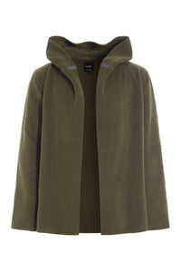 CARDIGAN WITH HOOD - 1002C - MOSS