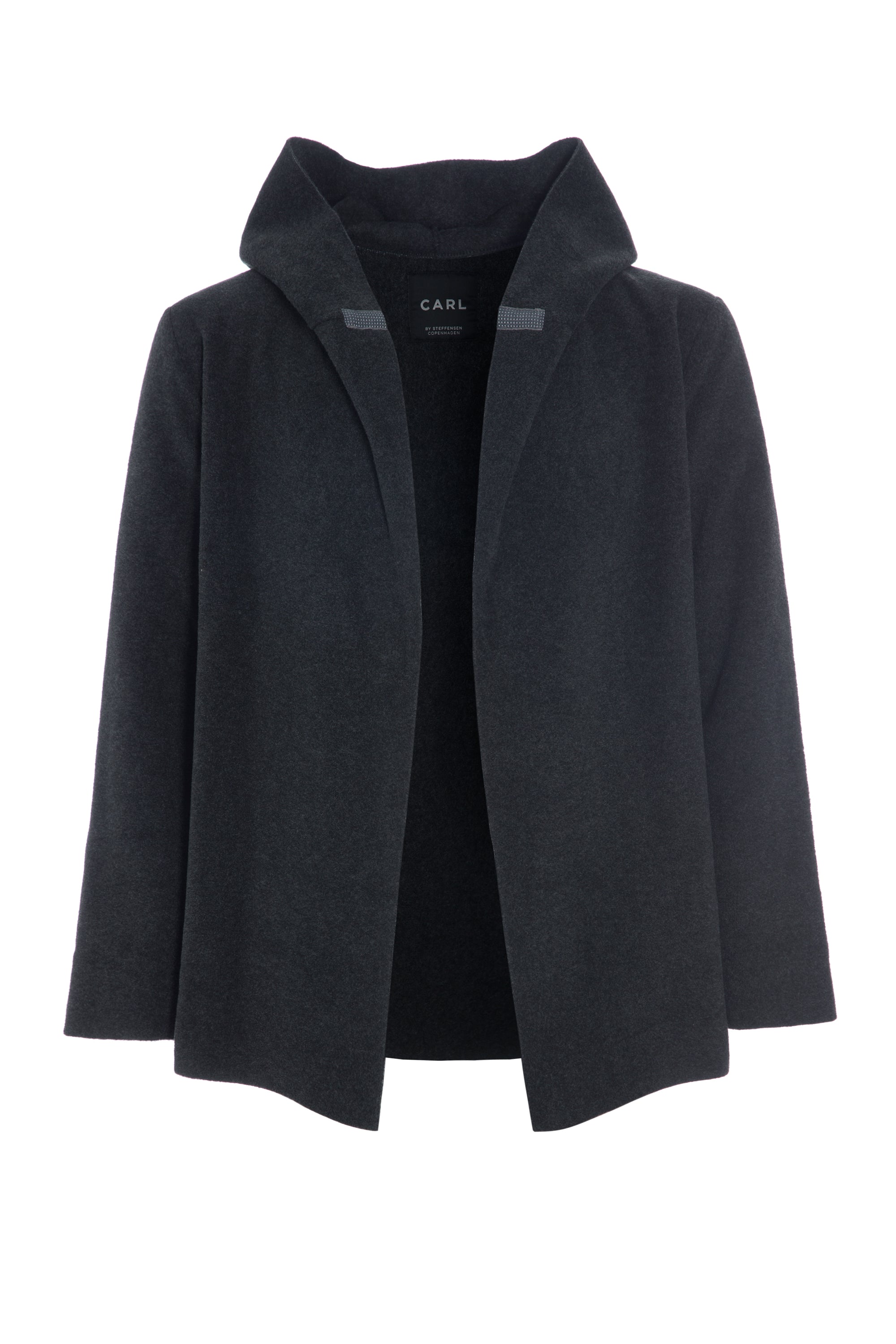 CARL BY STEFFENSEN COPENHAGEN CARDIGAN WITH HOOD - 1002C CARDIGANS SOFT BLACK 914