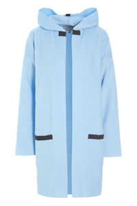 CARDIGAN WITH HOOD - 7118 - BABY BLUE