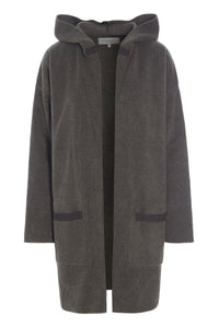 CARDIGAN WITH HOOD - 7118 - BARK