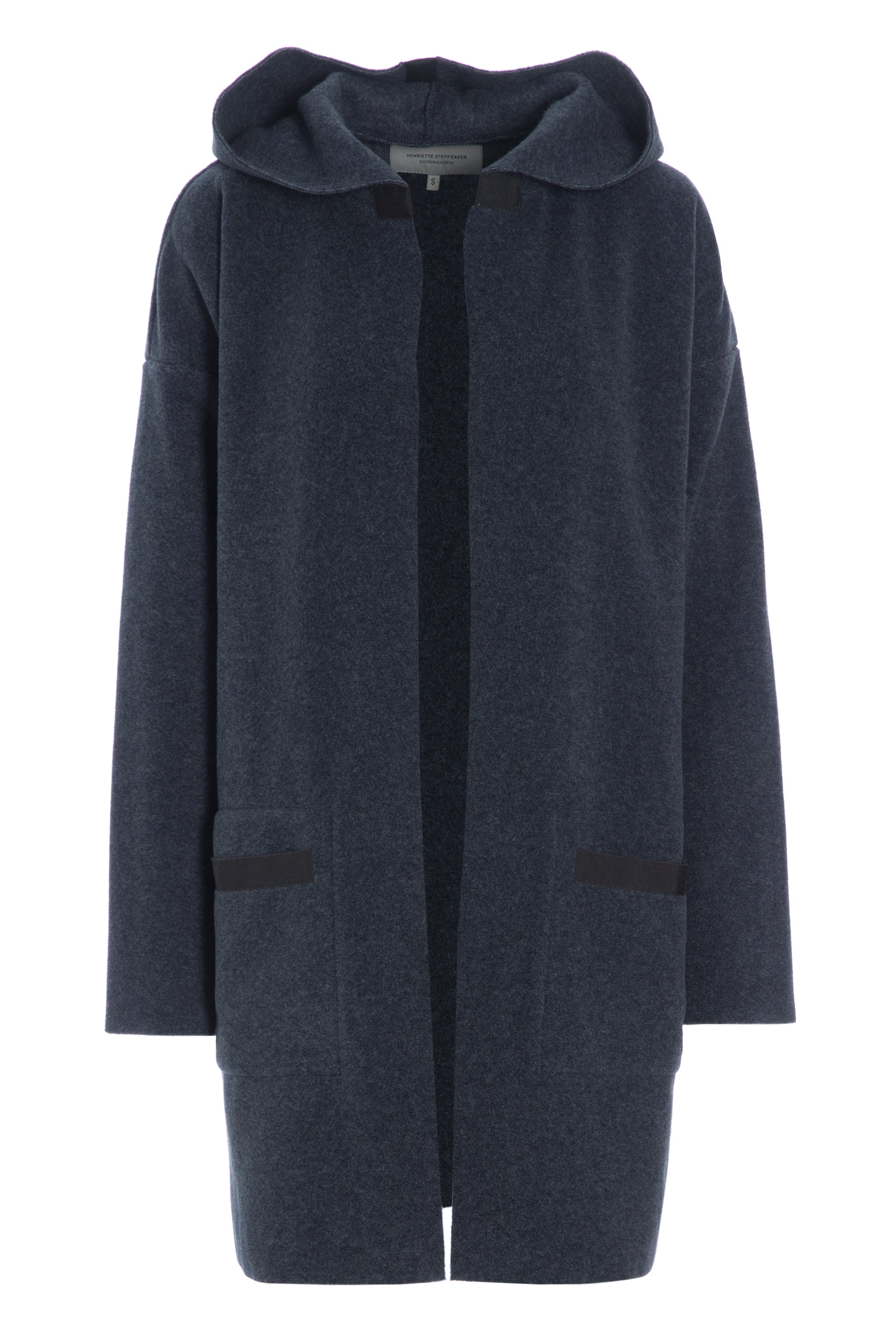 HENRIETTE STEFFENSEN COPENHAGEN CARDIGAN WITH HOOD - 7118 CARDIGANS DEEP BLUE 502