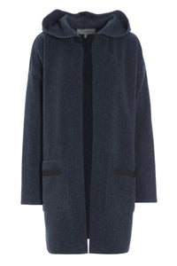 CARDIGAN WITH HOOD - 7118 - DEEP BLUE