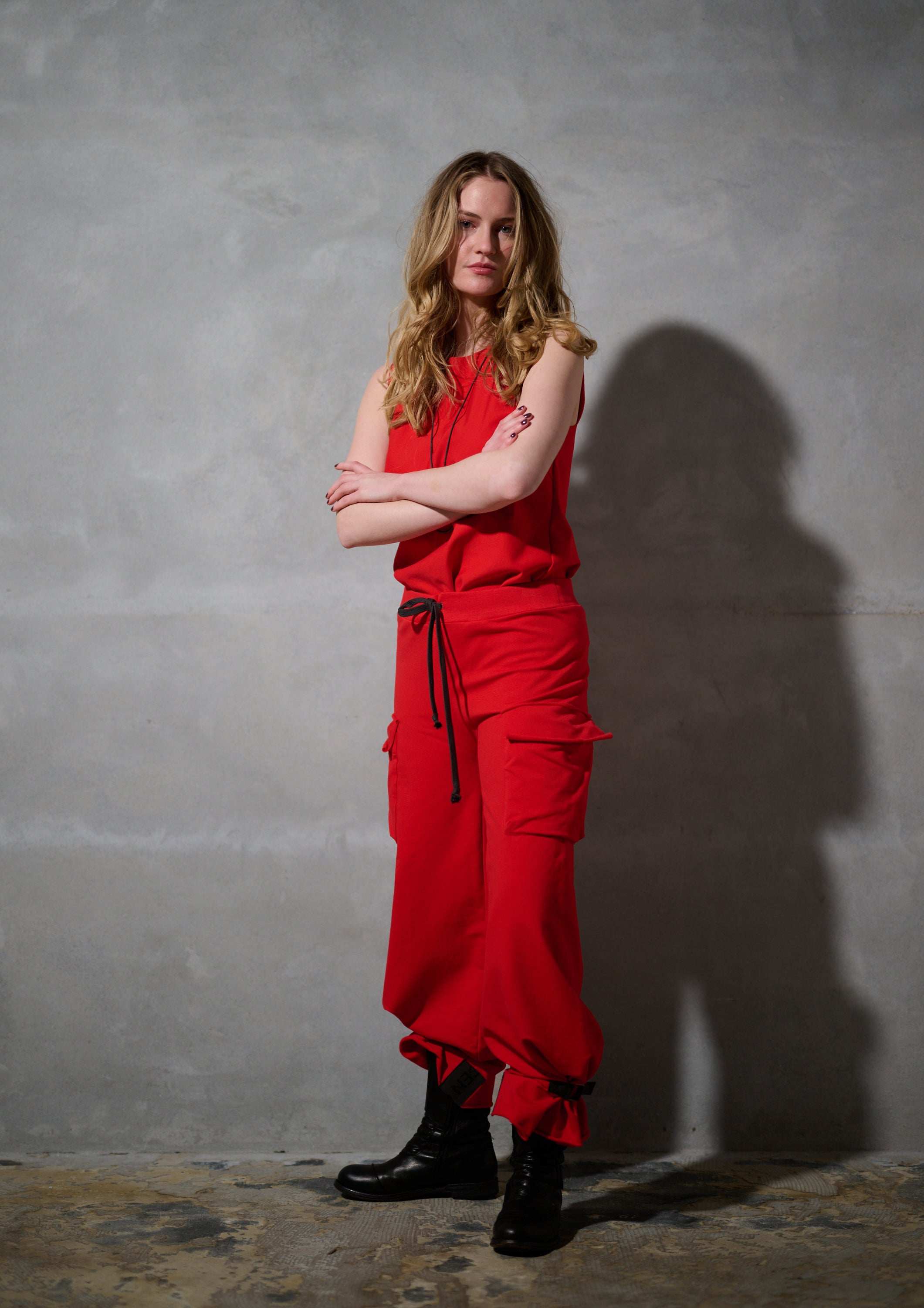 HENRIETTE STEFFENSEN COPENHAGEN CARGO TROUSERS - 72017 BUKSER TOMATO 845