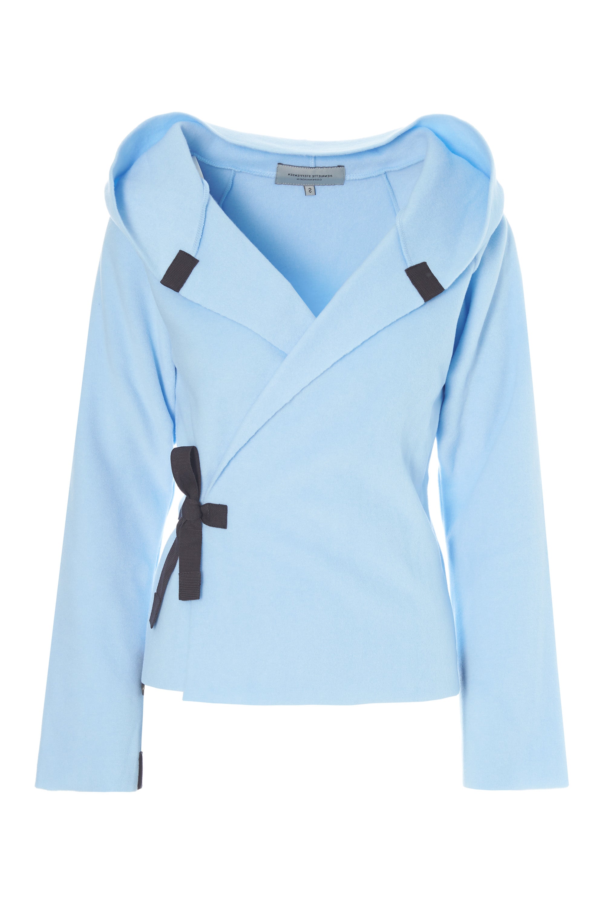 HENRIETTE STEFFENSEN COPENHAGEN CLASSIC FLEECE WRAP CARDIGAN - 1009 CARDIGANS BABY BLUE 671