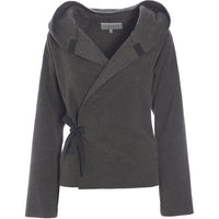 CLASSIC FLEECE WRAP CARDIGAN - 1009 - BARK