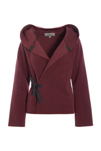 CLASSIC FLEECE WRAP CARDIGAN - 1009 - BORDEAUX