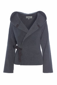 CLASSIC FLEECE WRAP CARDIGAN - 1009 - GREY