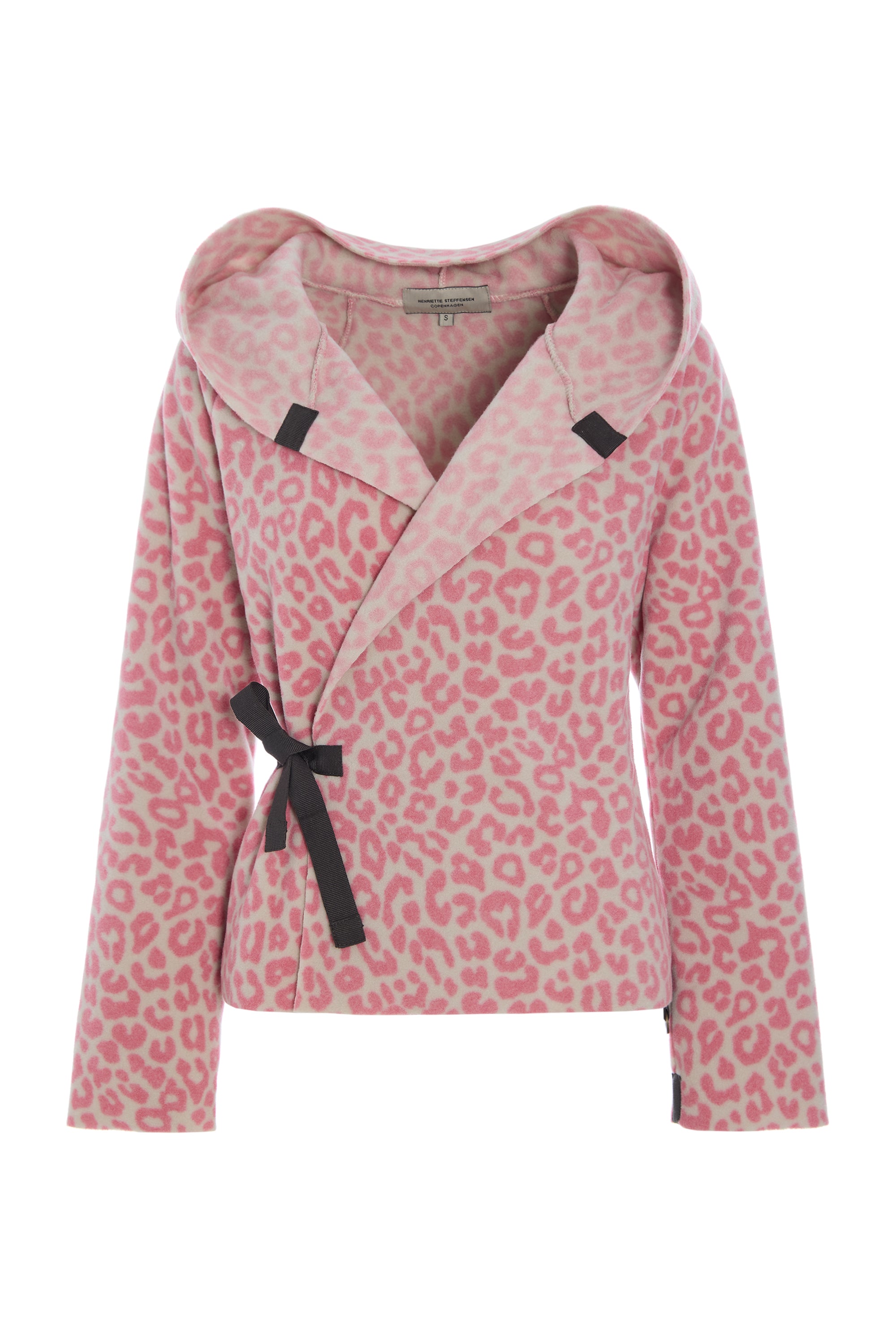 HENRIETTE STEFFENSEN COPENHAGEN CLASSIC FLEECE WRAP CARDIGAN - 1009P CARDIGANS PINK LEO 358