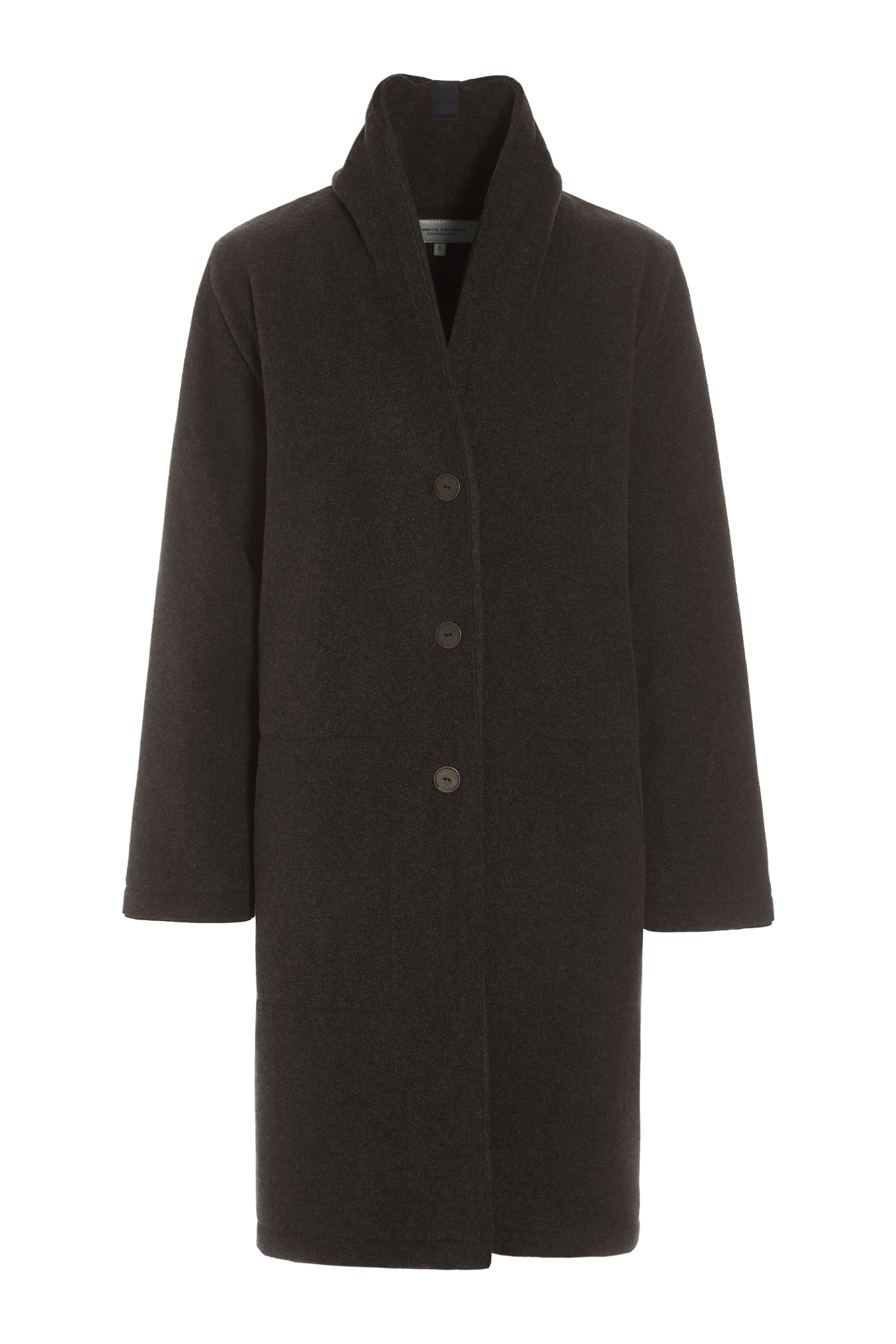 HENRIETTE STEFFENSEN COPENHAGEN COAT DOUBLE LAYER - 7165 COATS CHOKOLATE 844