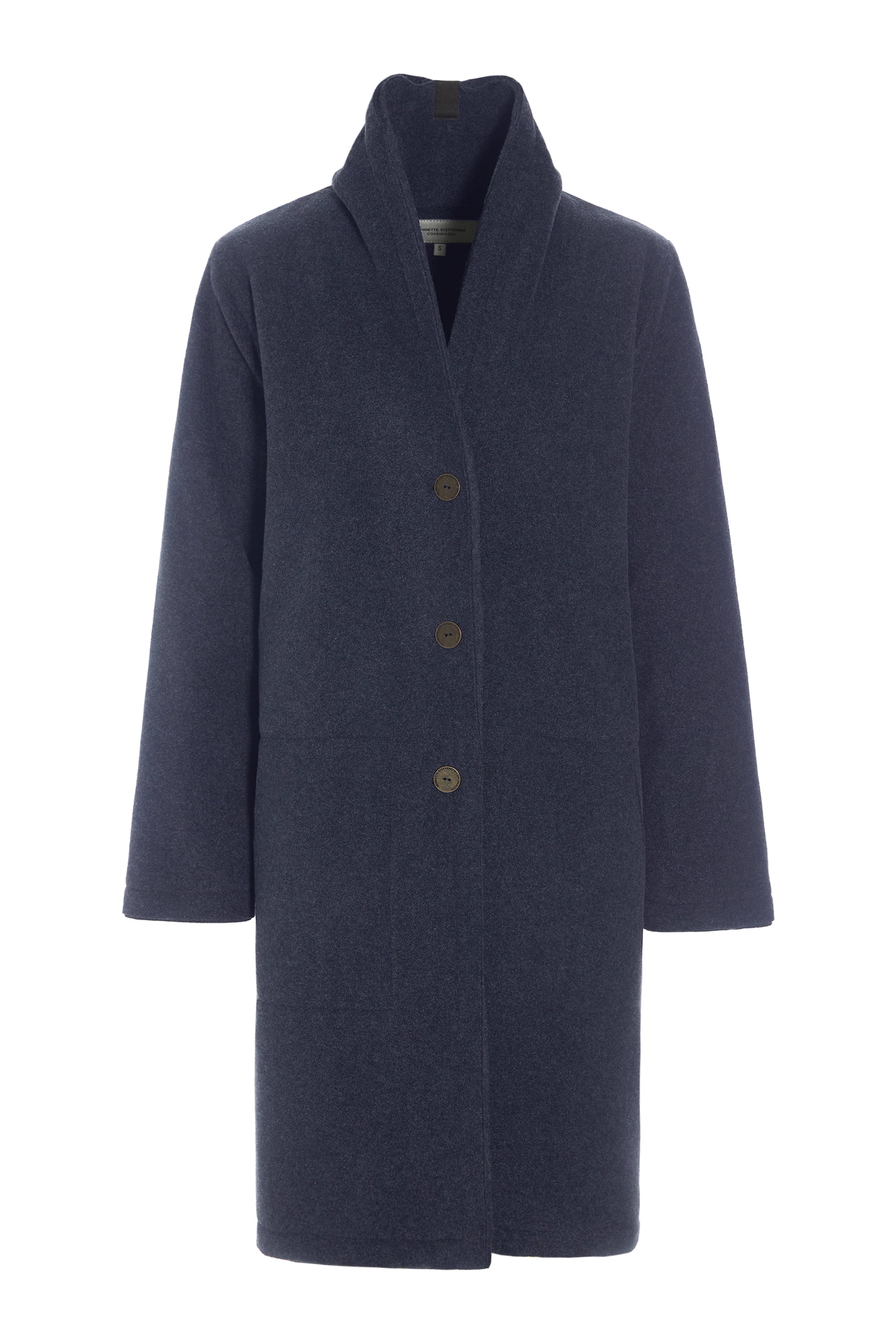 HENRIETTE STEFFENSEN COPENHAGEN COAT DOUBLE LAYER - 7165 COATS EVENING BLUE 690