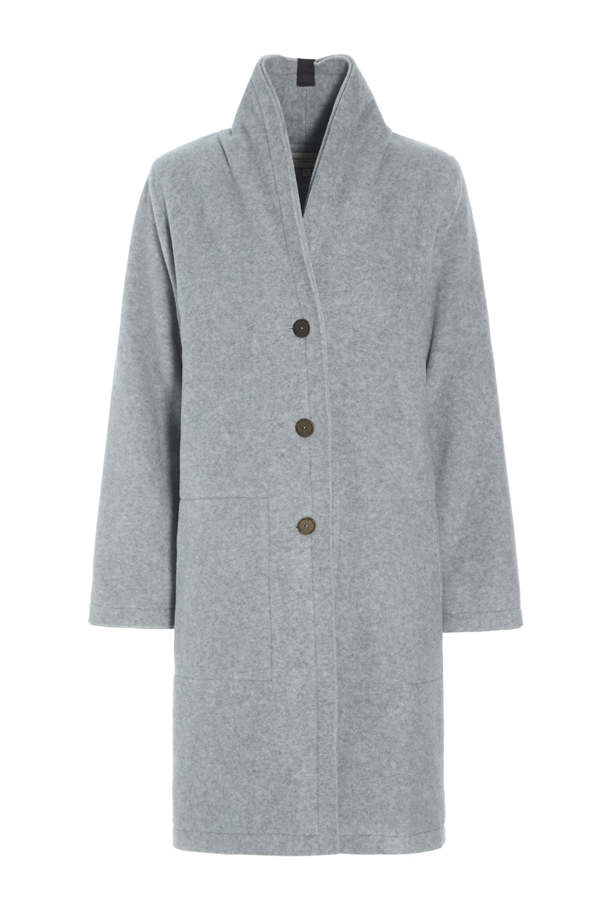 HENRIETTE STEFFENSEN Copenhagen フリース コート Henriette Steffensen Fleece Waterfall Cardigan Grey 7131