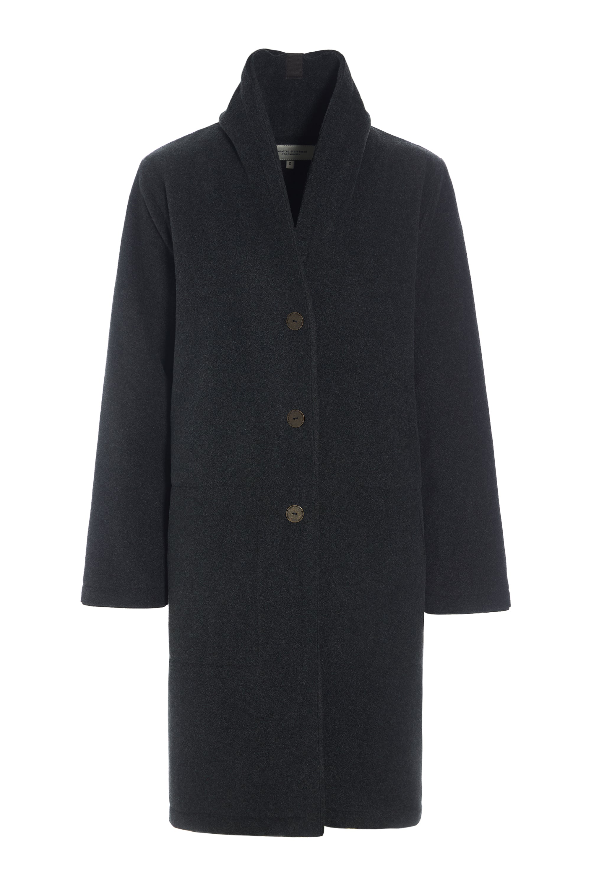 HENRIETTE STEFFENSEN COPENHAGEN COAT DOUBLE LAYER - 7165 COATS SOFT BLACK 914