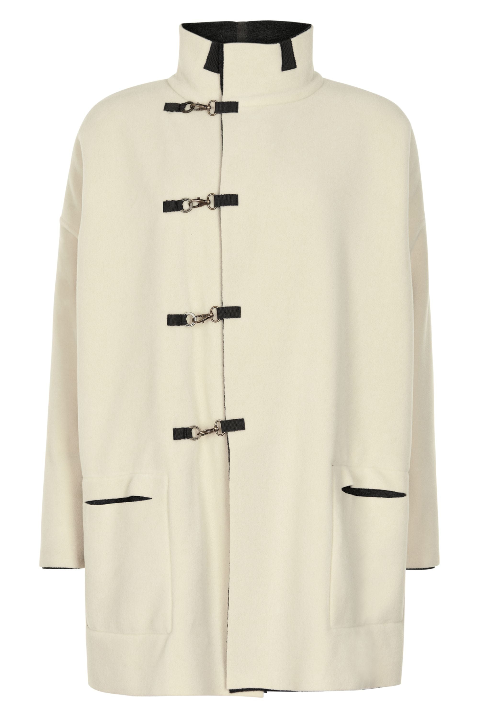 HENRIETTE STEFFENSEN COPENHAGEN COAT REVERSIBLE- 7113 COATS SOFT BLACK/WINTER WHITE 918