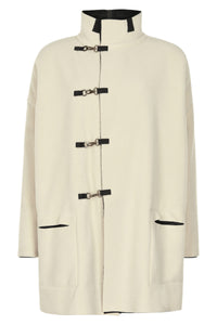 COAT REVERSIBLE- 7113 - SOFT BLACK/WINTER WHITE