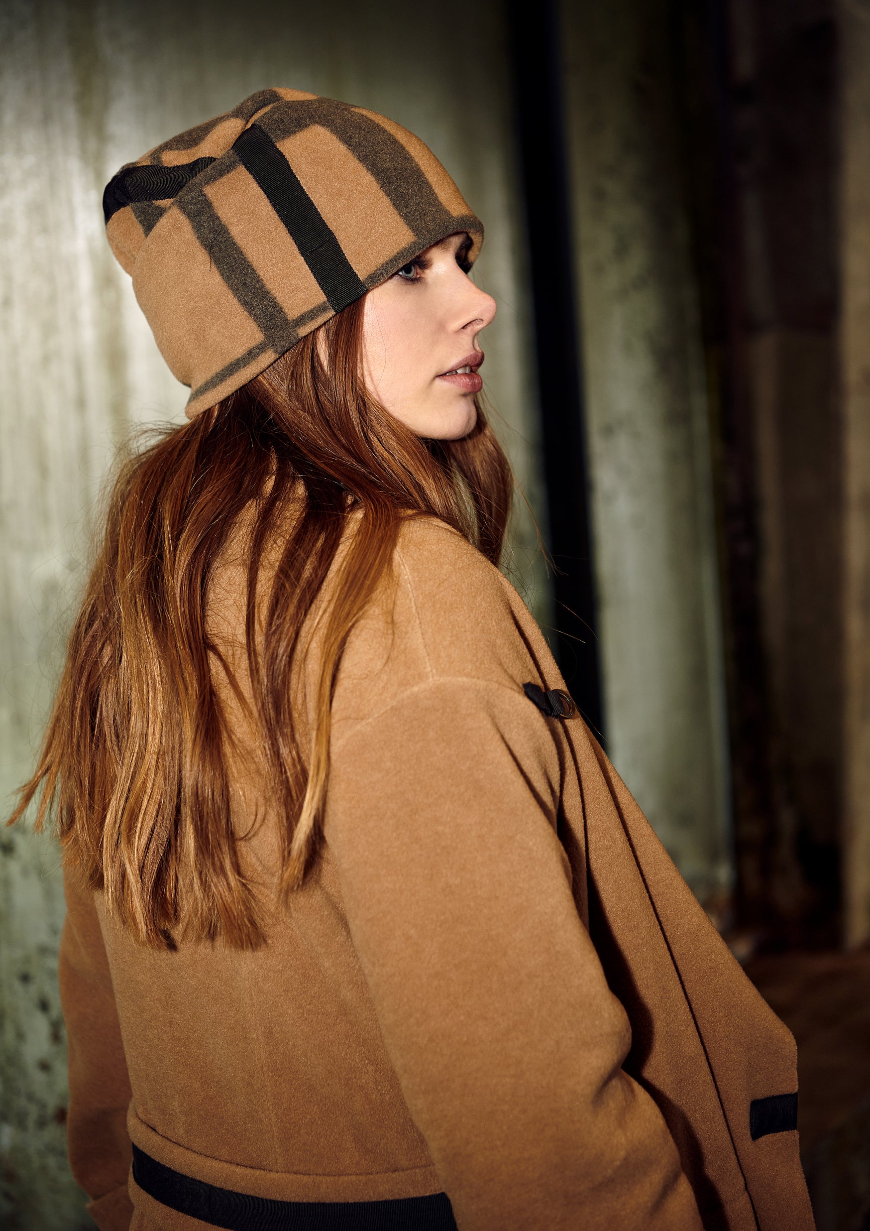 HENRIETTE STEFFENSEN COPENHAGEN DOUBLE FOLDED HAT - 5037P HATS CLAN CHECK 114