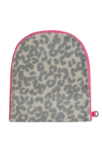 DOUBLE FOLDED HAT - 5037P - LEOPARD pink