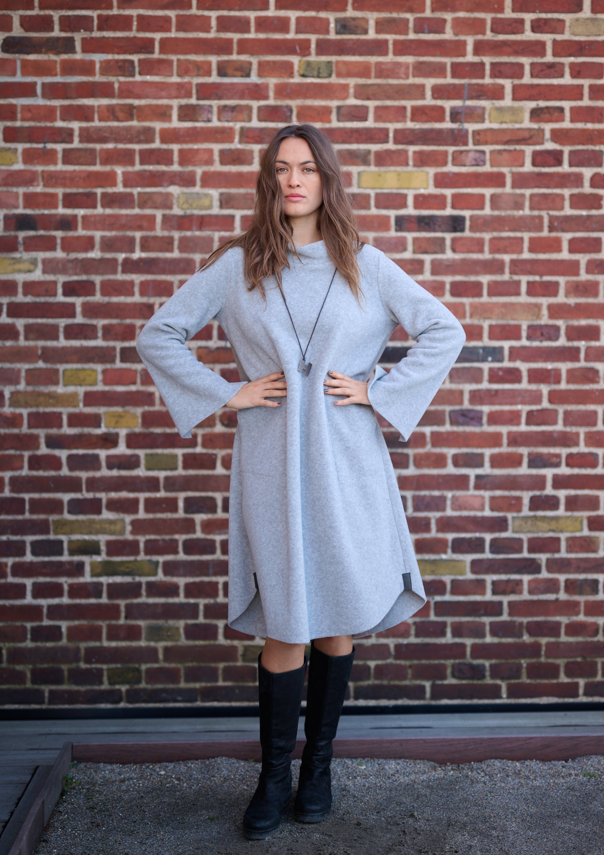 HENRIETTE STEFFENSEN COPENHAGEN DRESS - 3255 KJOLER LIGHT GREY 876