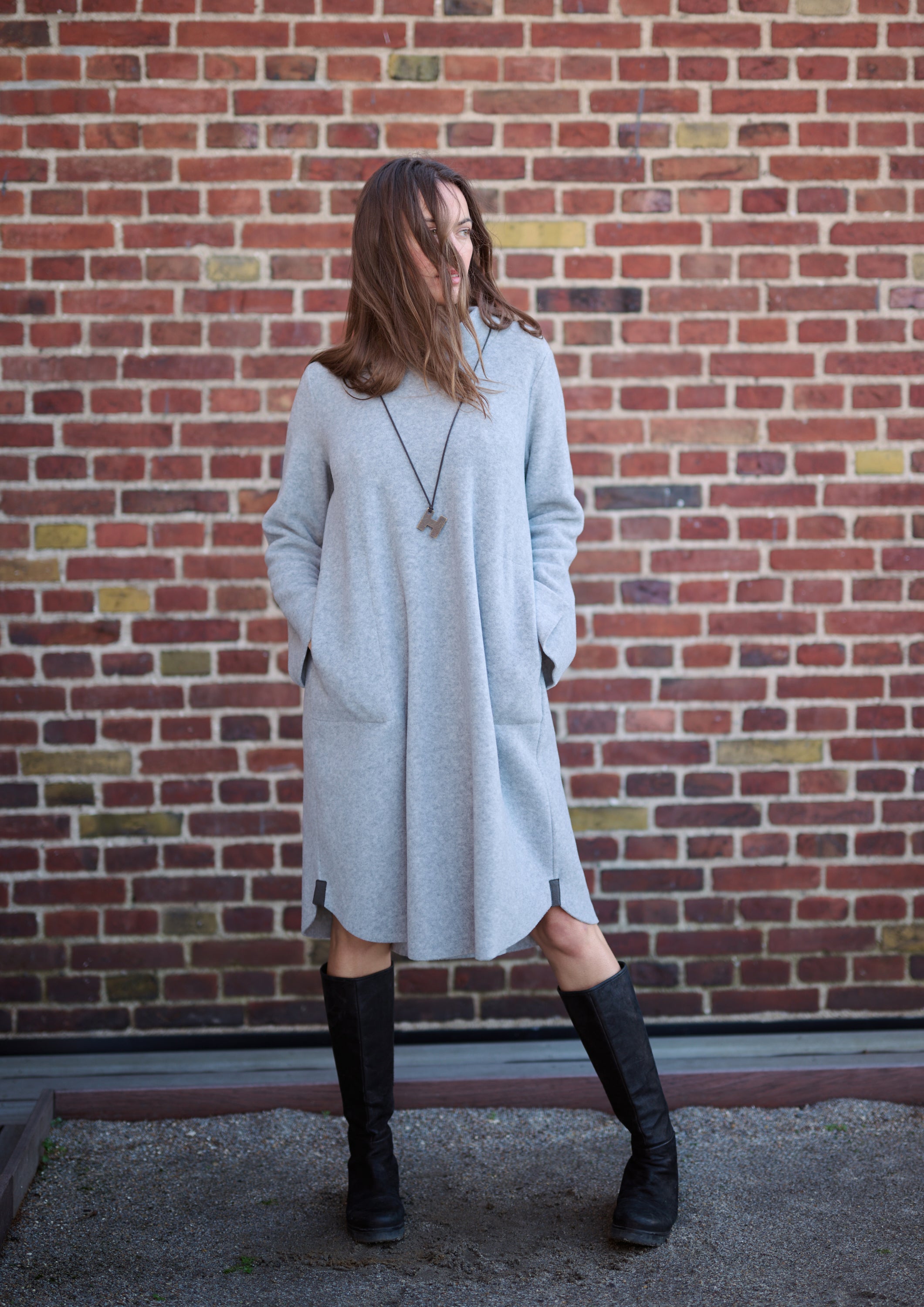 HENRIETTE STEFFENSEN COPENHAGEN DRESS - 3255 KJOLER LIGHT GREY 876