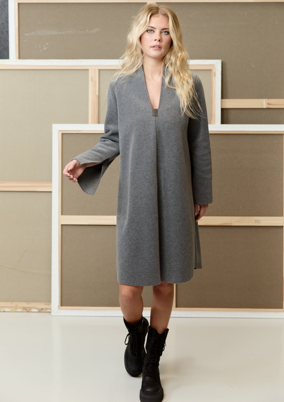 HENRIETTE STEFFENSEN COPENHAGEN DRESS - 3257 KJOLER GREY 905