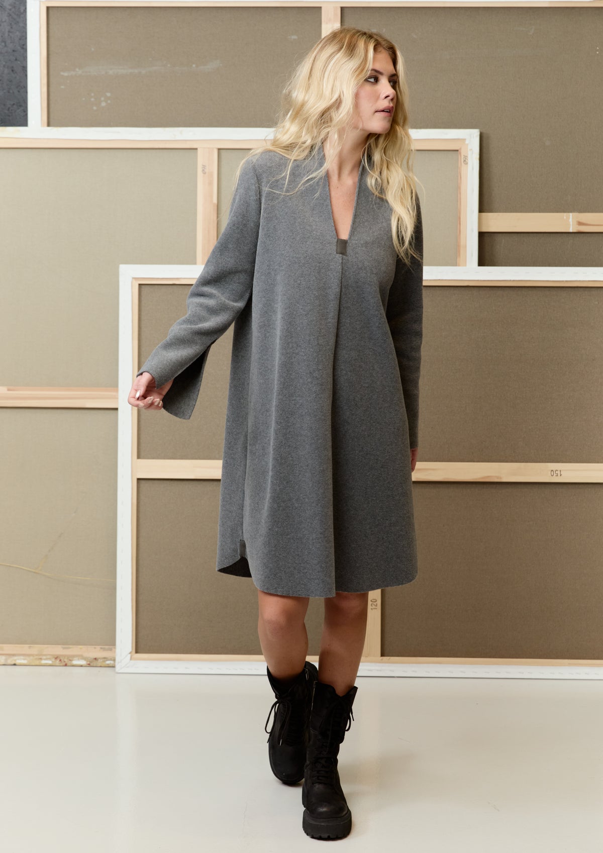 HENRIETTE STEFFENSEN COPENHAGEN DRESS - 3257 KJOLER GREY 905