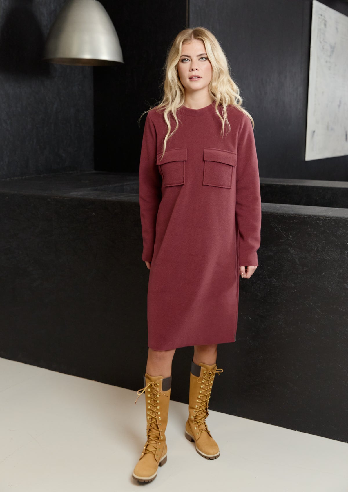 HENRIETTE STEFFENSEN COPENHAGEN DRESS - 3258 KJOLER BORDEAUX 474