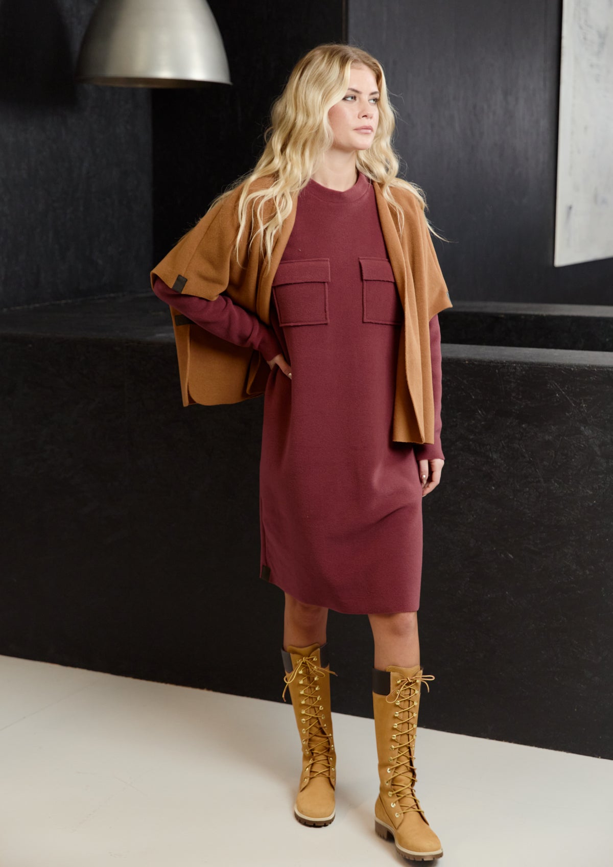 HENRIETTE STEFFENSEN COPENHAGEN DRESS - 3258 KJOLER BORDEAUX 474