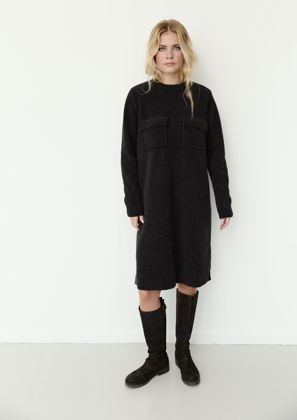 HENRIETTE STEFFENSEN COPENHAGEN DRESS - 3258 KJOLER SOFT BLACK 914