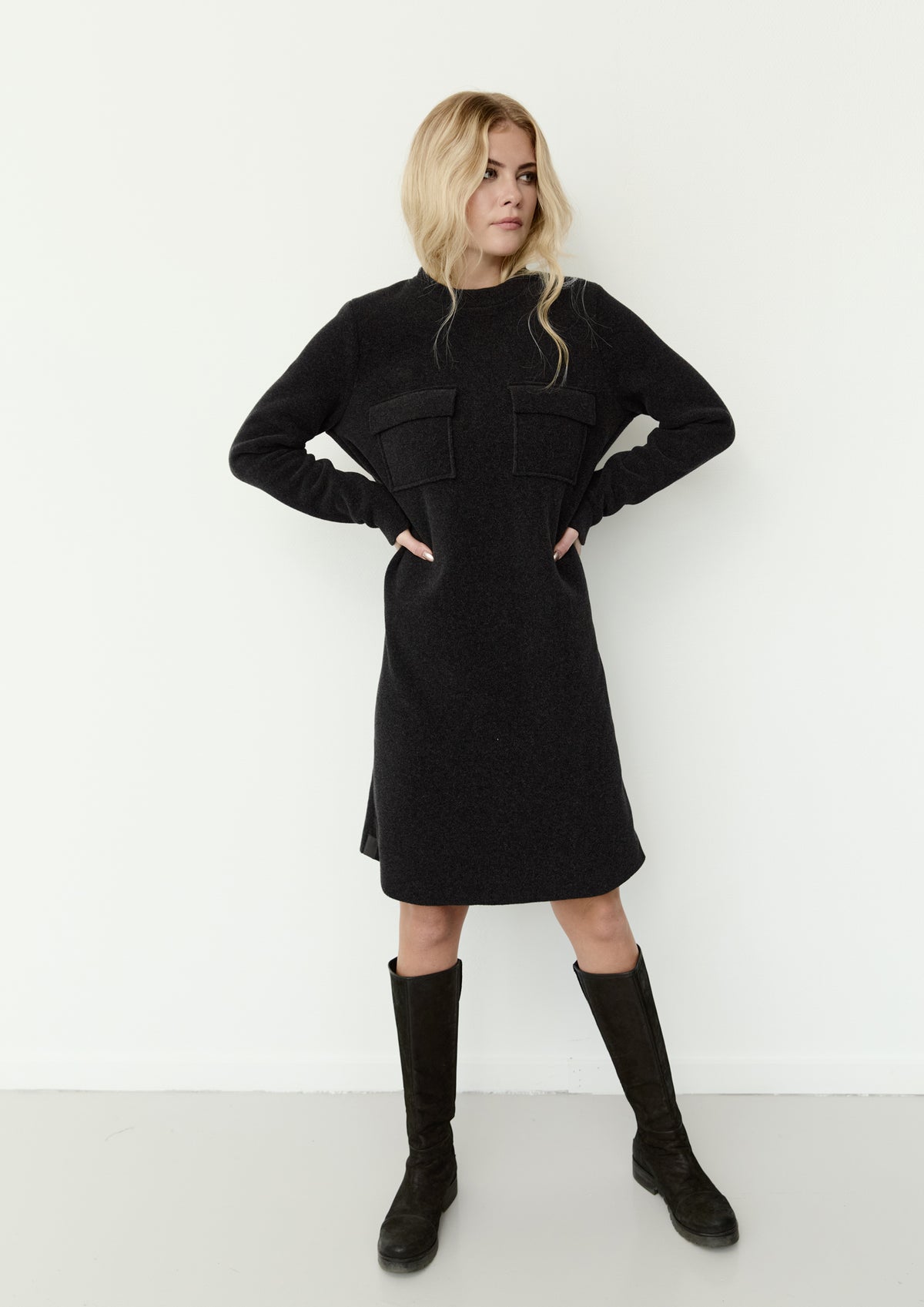 HENRIETTE STEFFENSEN COPENHAGEN DRESS - 3258 KJOLER SOFT BLACK 914