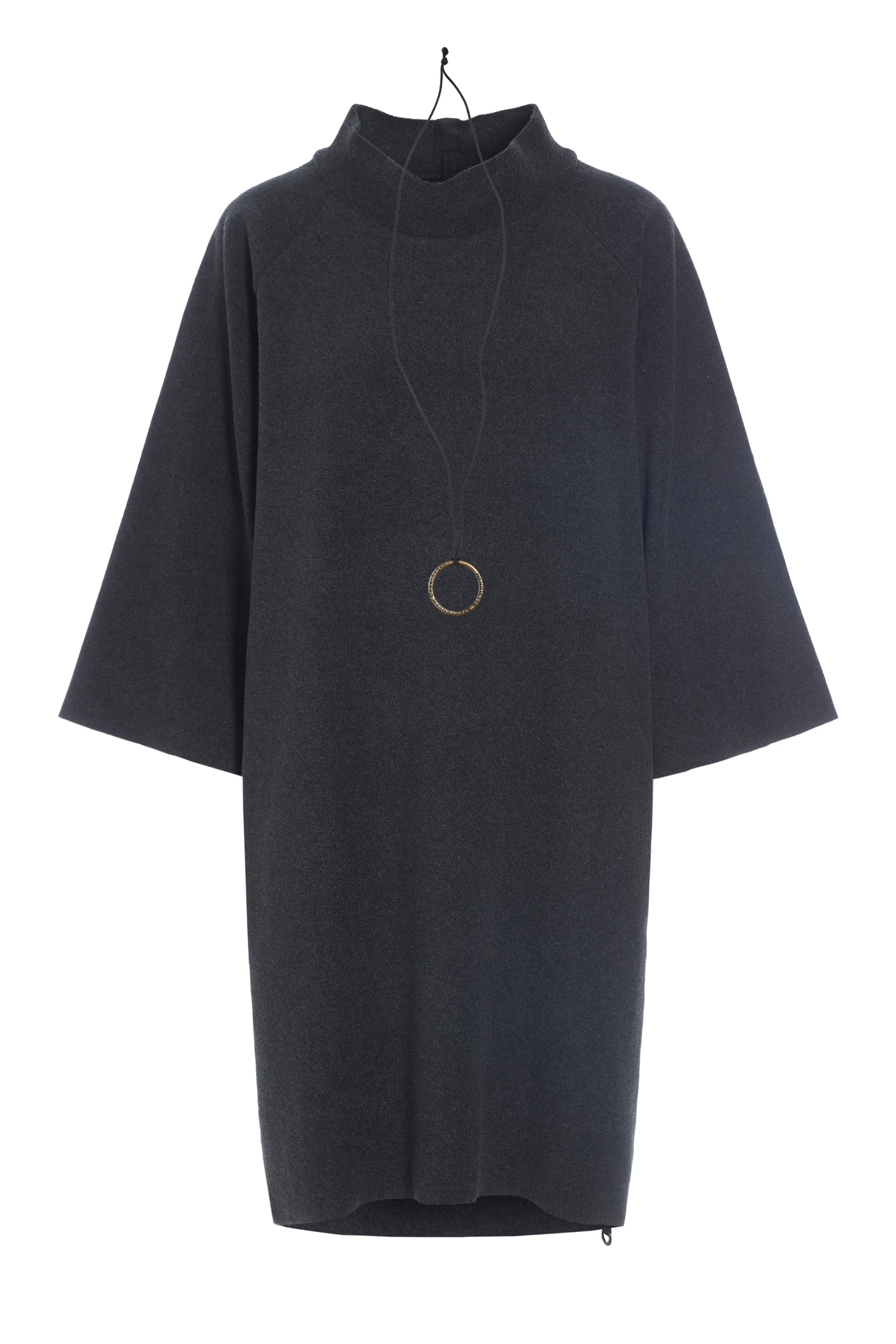 HENRIETTE STEFFENSEN COPENHAGEN DRESS HIGH NECK - 3243 KJOLER SOFT BLACK 914