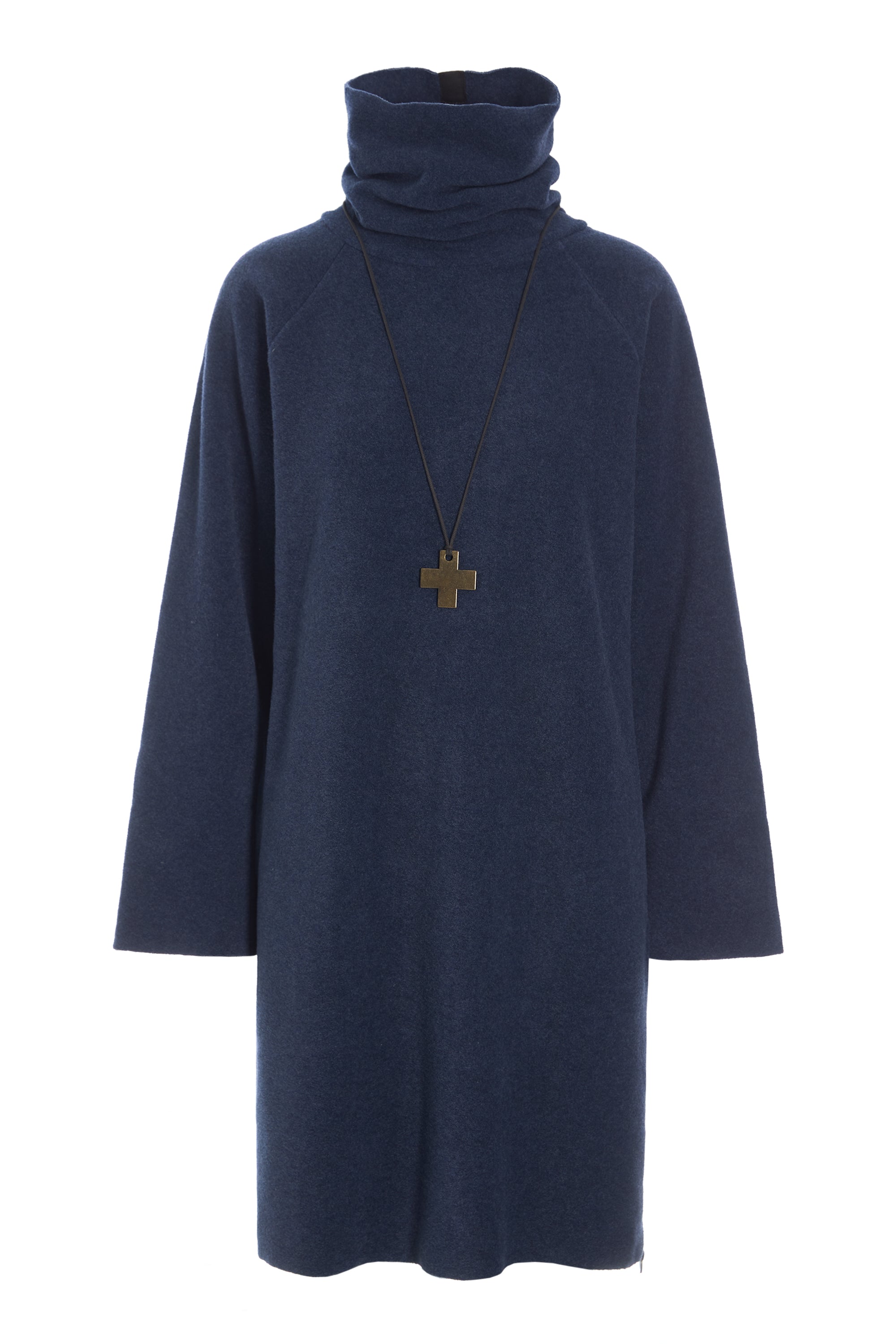 HENRIETTE STEFFENSEN COPENHAGEN DRESS HIGH NECK - 3246 KJOLER DENIM 767