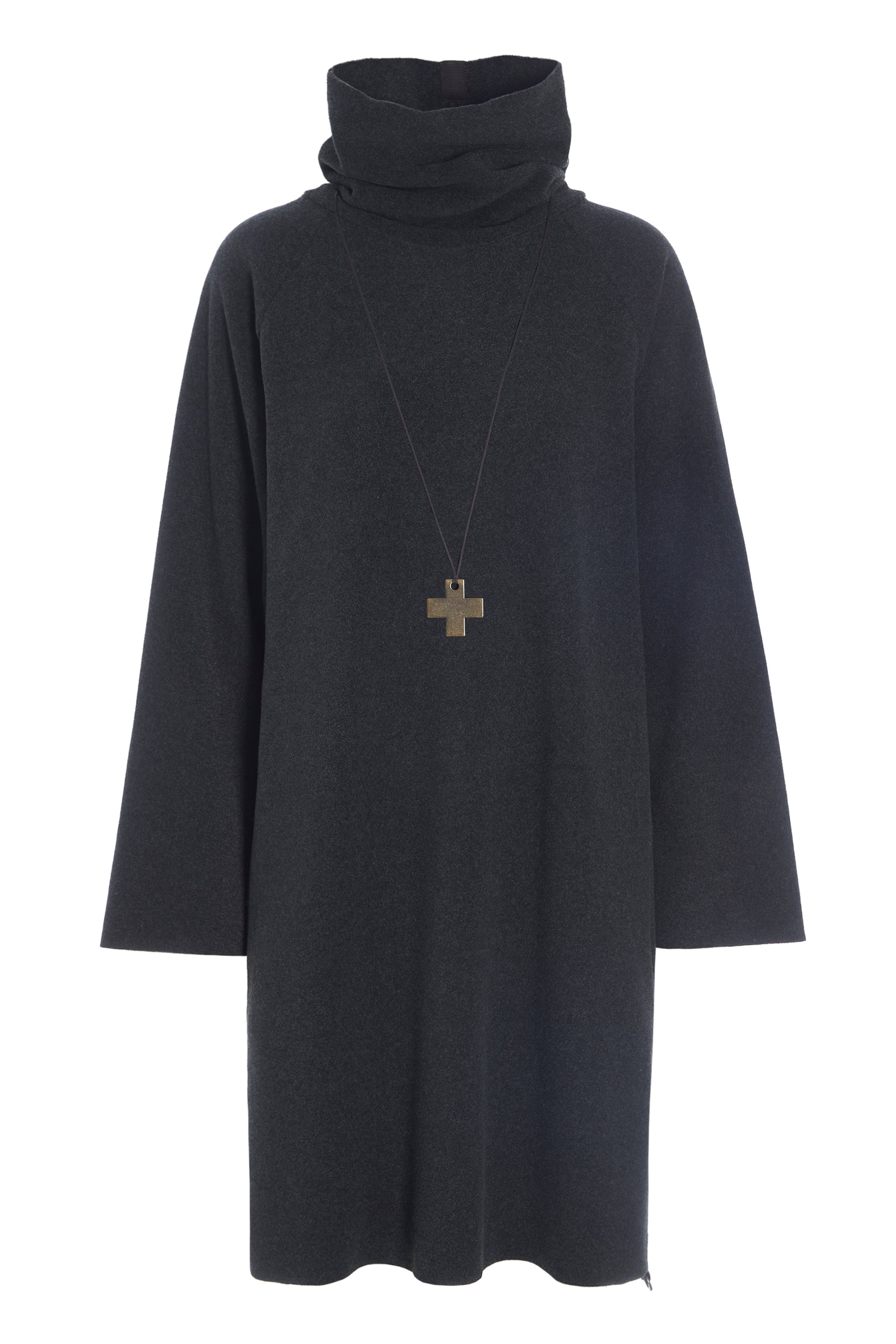 HENRIETTE STEFFENSEN COPENHAGEN DRESS HIGH NECK - 3246 KJOLER SOFT BLACK 914