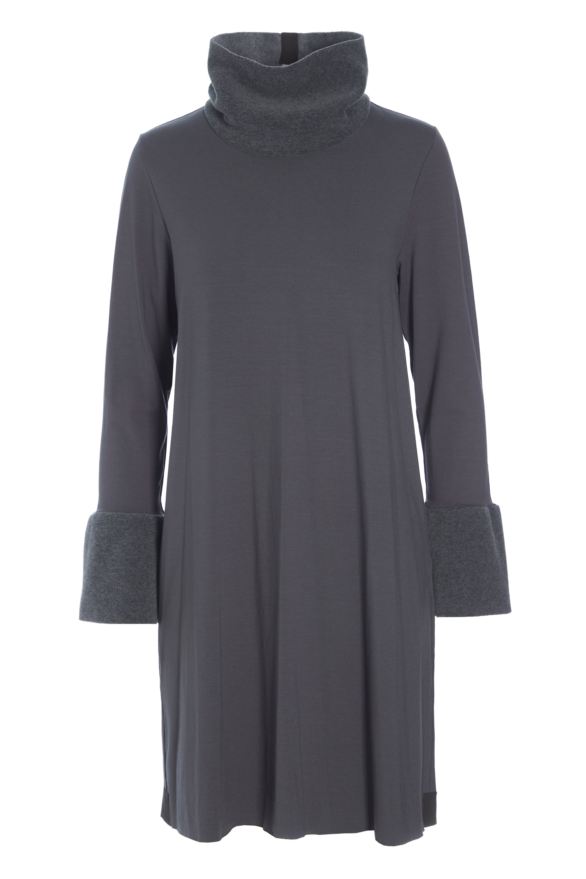 HENRIETTE STEFFENSEN COPENHAGEN DRESS HIGH NECK - 8021MIX KJOLER GREY/GREY 649
