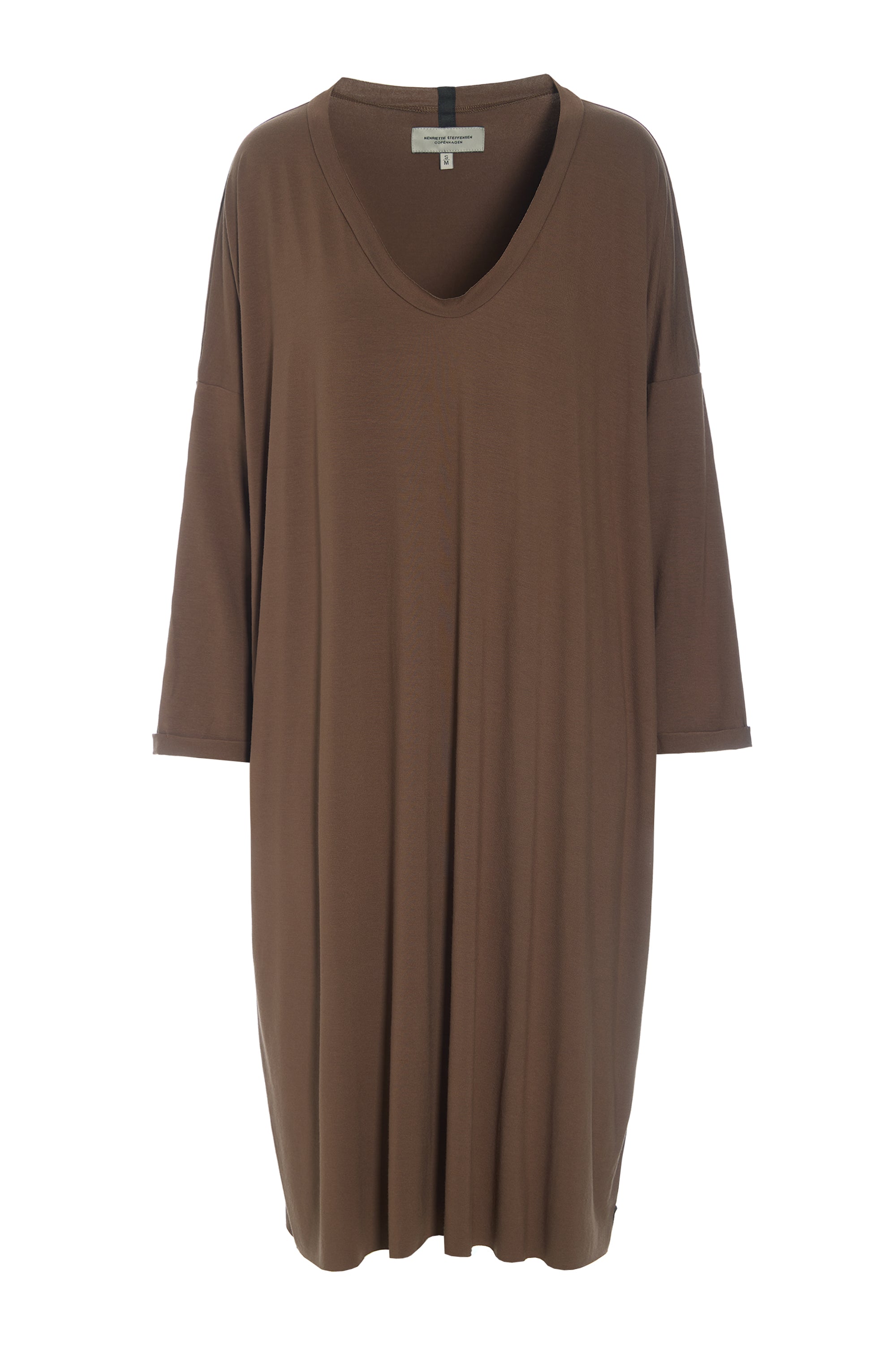HENRIETTE STEFFENSEN COPENHAGEN DRESS OVERSIZE - 98043 KJOLER CHOCOLATE 844