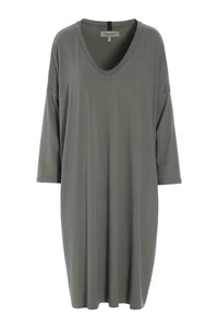 DRESS OVERSIZE - 98043 - DUSTY GREEN