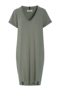 DRESS V-NECK - 98049 - DUSTY GREEN