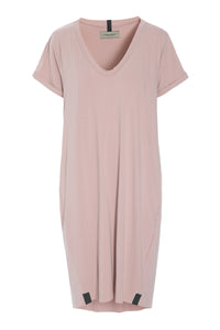 DRESS V-NECK - 98049 - NUDE