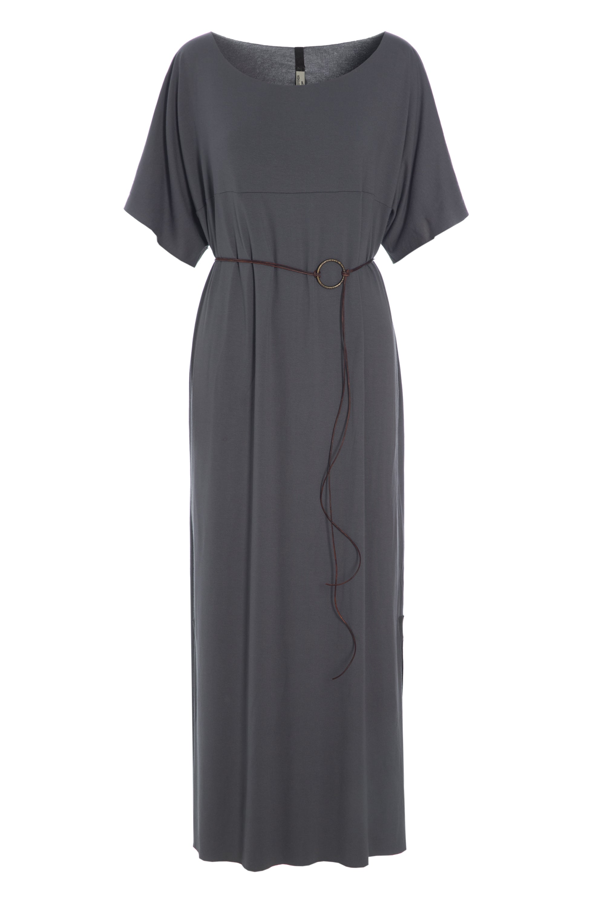 HENRIETTE STEFFENSEN COPENHAGEN DRESS WITH BELT - 98025 KJOLER GREY 905