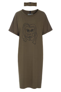 DRESS WITH PRINT - 98037P - BARK