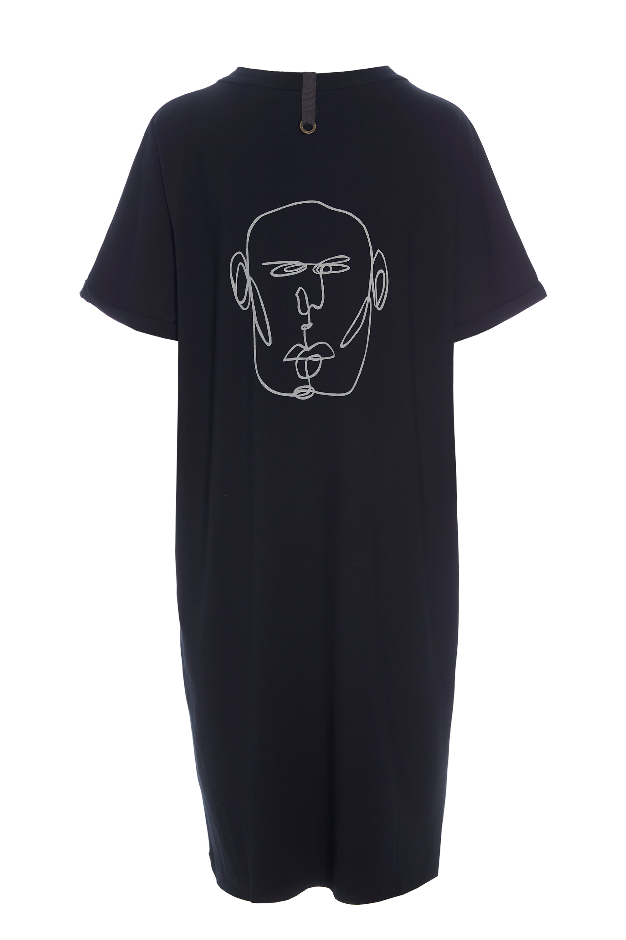 HENRIETTE STEFFENSEN COPENHAGEN DRESS WITH PRINT - 98037P KJOLER BLACK 900