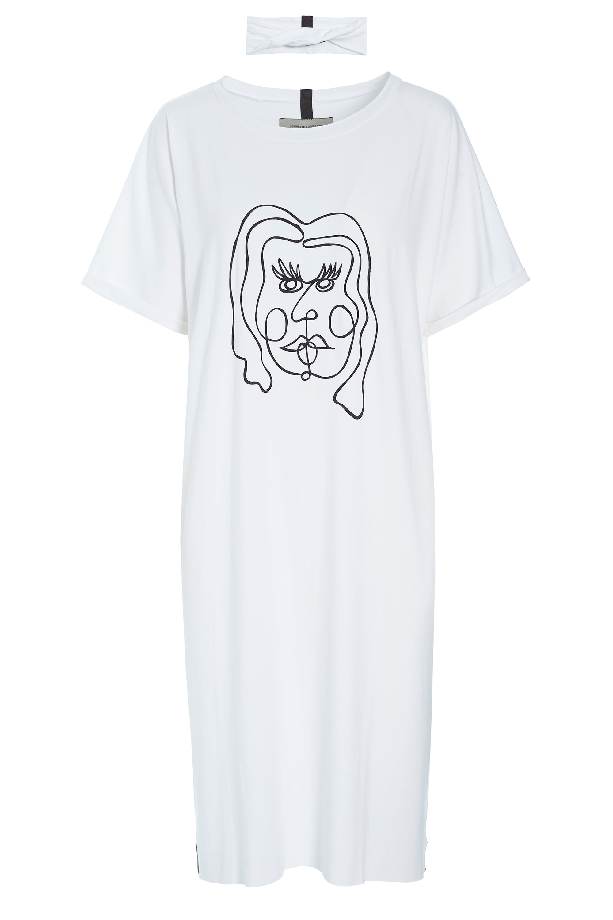 HENRIETTE STEFFENSEN COPENHAGEN DRESS WITH PRINT - 98037P KJOLER WHITE 816
